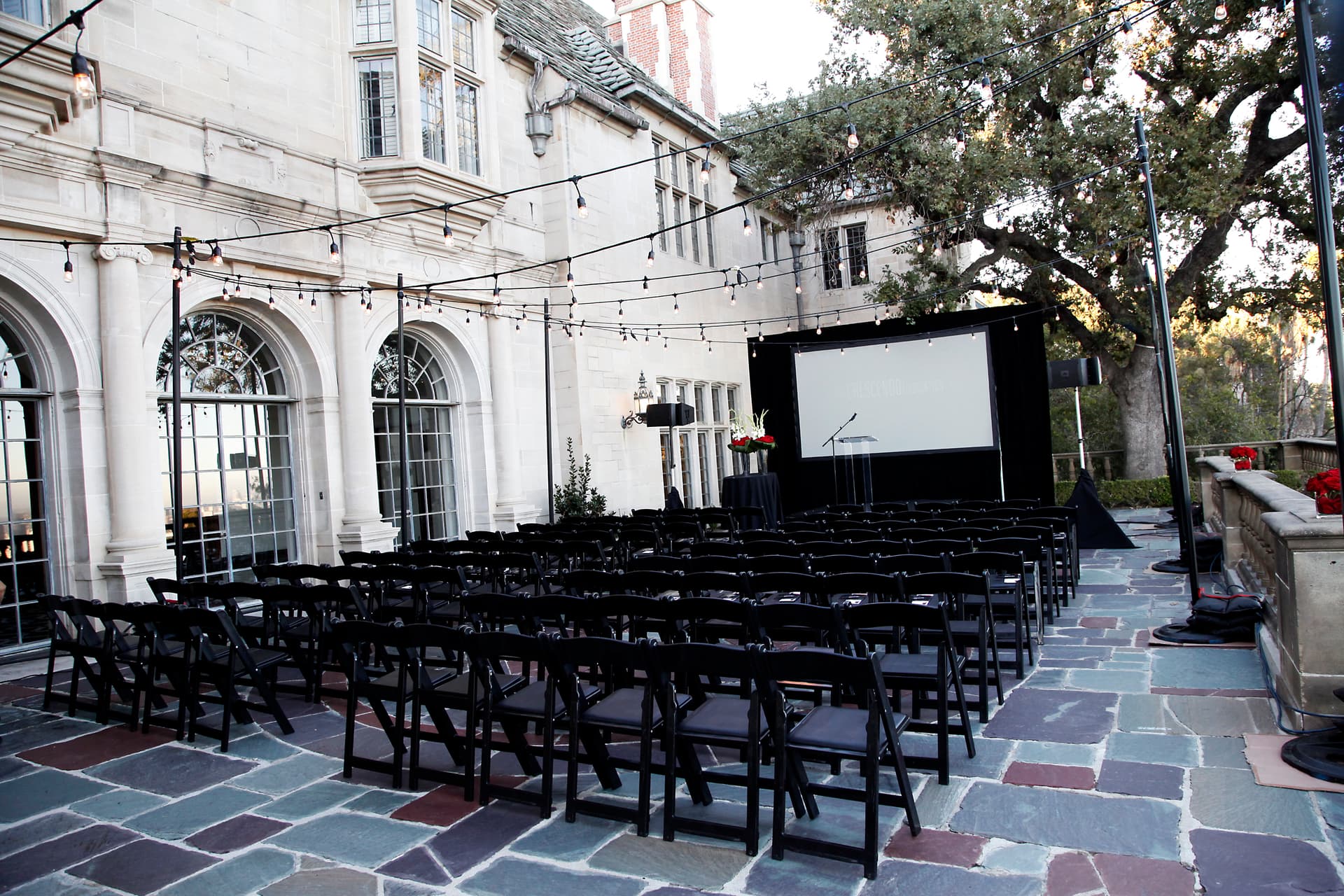 A general view of  The Crescendo Foundation Launch Party at Greystone Mansion in Beverly Hills, Calif., on Sept. 18, 2018. (Tibrina Hobson/Getty Images for The Crescendo Foundation Inc.)