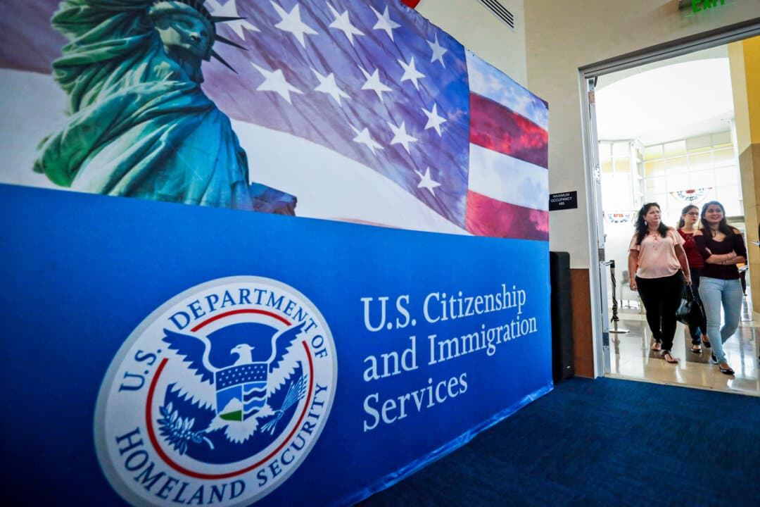 People arrive for a naturalization ceremony at the U.S. Citizenship and Immigration Services field office in Miami on Aug. 17, 2018. (Wilfredo Lee/AP Photo, File)