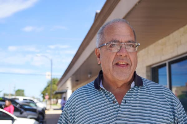 Glenn Vallejo outside an event for Republican Senate hopeful Ken Paxton, the attorney general of Texas, in Killeen, Texas, on Oct. 17, 2026. (Nathan Worcester/The Epoch Times)