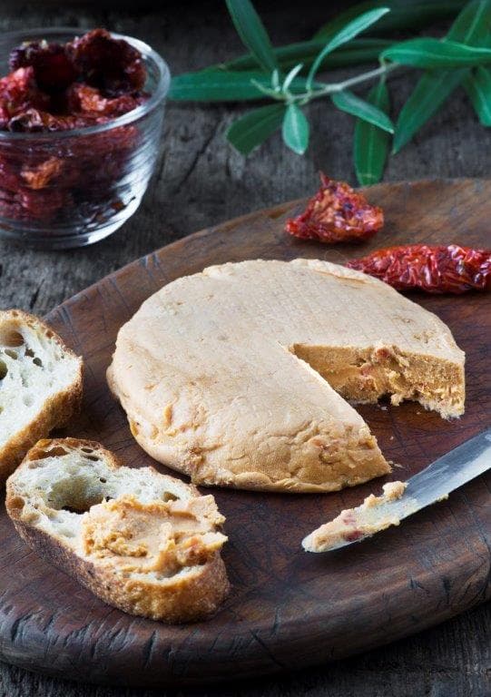 Dairy-free Double Cream Sundried Tomato Garlic cheese, by Miyoko's Kitchen. (Courtesy of Miyoko's Kitchen)