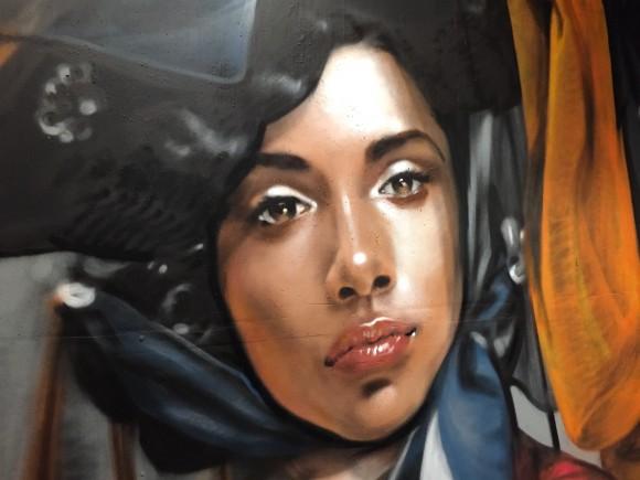 A mural at the Container Yard in Los Angeles, Calif. on Dec. 10. (Sarah Le/Epoch Times)