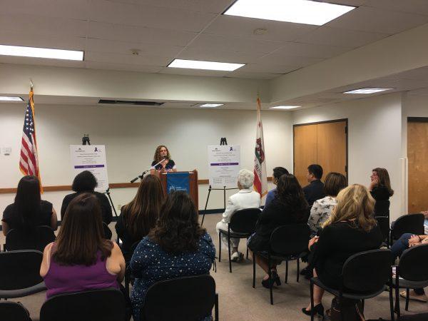 Ana Interiano, Chief Program Officer of YWCA, in Monrovia, Calif. on Sept. 19, 2018. (Linda Jiang/The Epoch Times)