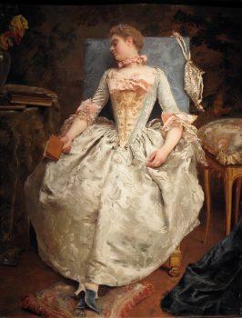 “Le Rêvé” by Jacquet Jean Gustave. Oil on panel 15 ¾ inches by 12 inches. (Art Renewal Center)