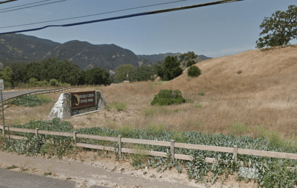 One entrance to Malibu Creek State Park. (Screenshot/Google Maps)