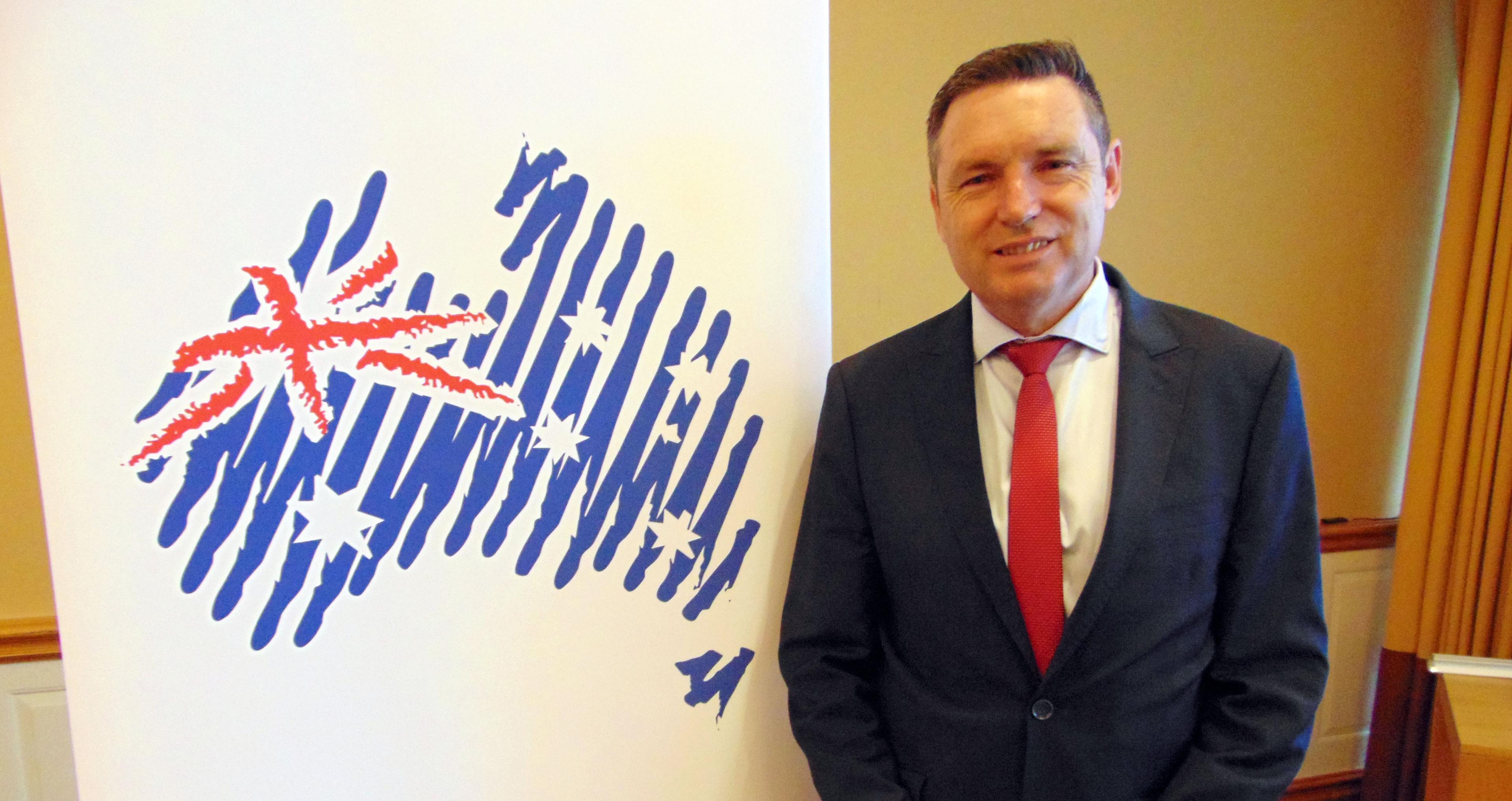 Family First National Director Lyle Shelton attends the Australian Conservatives campaign launch at the Surfers Paradise Marriott Resort on the Gold Coast, Australia, on April 30, 2019. (Richard Szabo/The Epoch Times)
