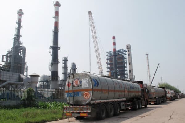 A refinery in Ju County, Shandong Province, China on July 25, 2018. (Dominique Patton/Reuters)