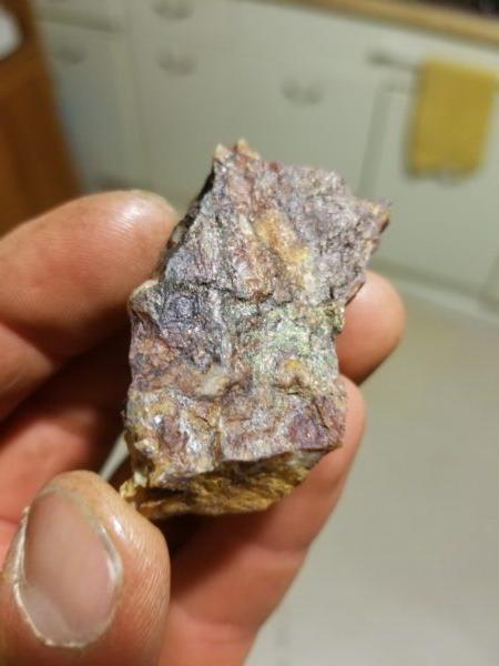 A sample from a critical mineral deposit in San Bernardino County, Calif. (Courtesy of Sundown Resources)