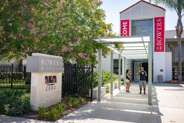 Guests visit Bowers Museum in Santa Ana, Calif., on June 30, 2020. (John Fredricks/The Epoch Times)