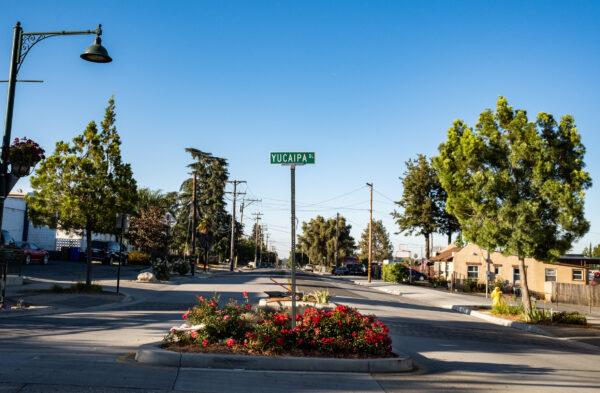 A view of Yucaipa Boulevard on July 10, 2020. (John Fredricks/The Epoch Times)