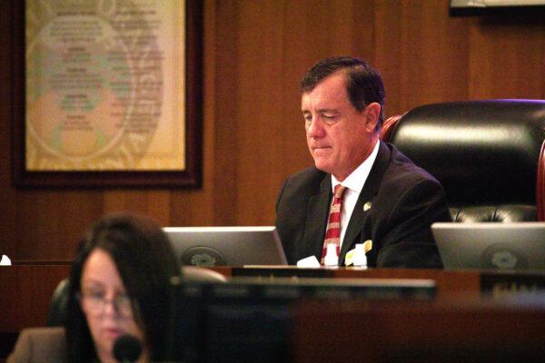 Supervisor Donald Wagner attends a meeting of the Orange County Board of Supervisors in Santa Ana, Calif., on Aug. 25, 2020. (John Fredricks/The Epoch Times)