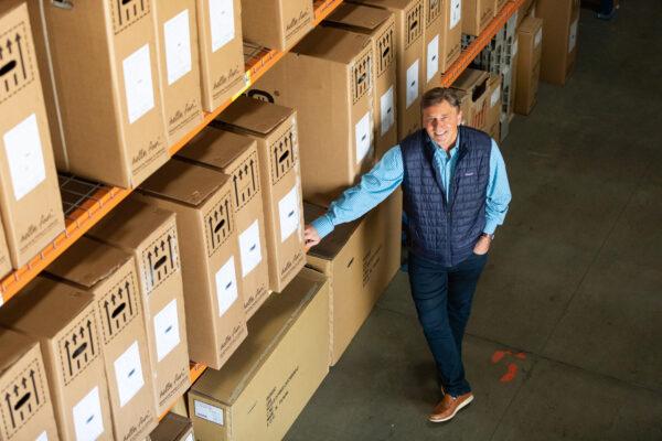 Don DiCostanzo stands in the Pedego electric bicycle warehouse in Fountain Valley, Calif., on Jan. 14, 2021. (John Fredricks/The Epoch Times)