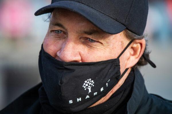 Homeless advocate Brian Ulf in the Venice neighborhood of Los Angeles on Jan. 27, 2021. (John Fredricks/The Epoch Times)