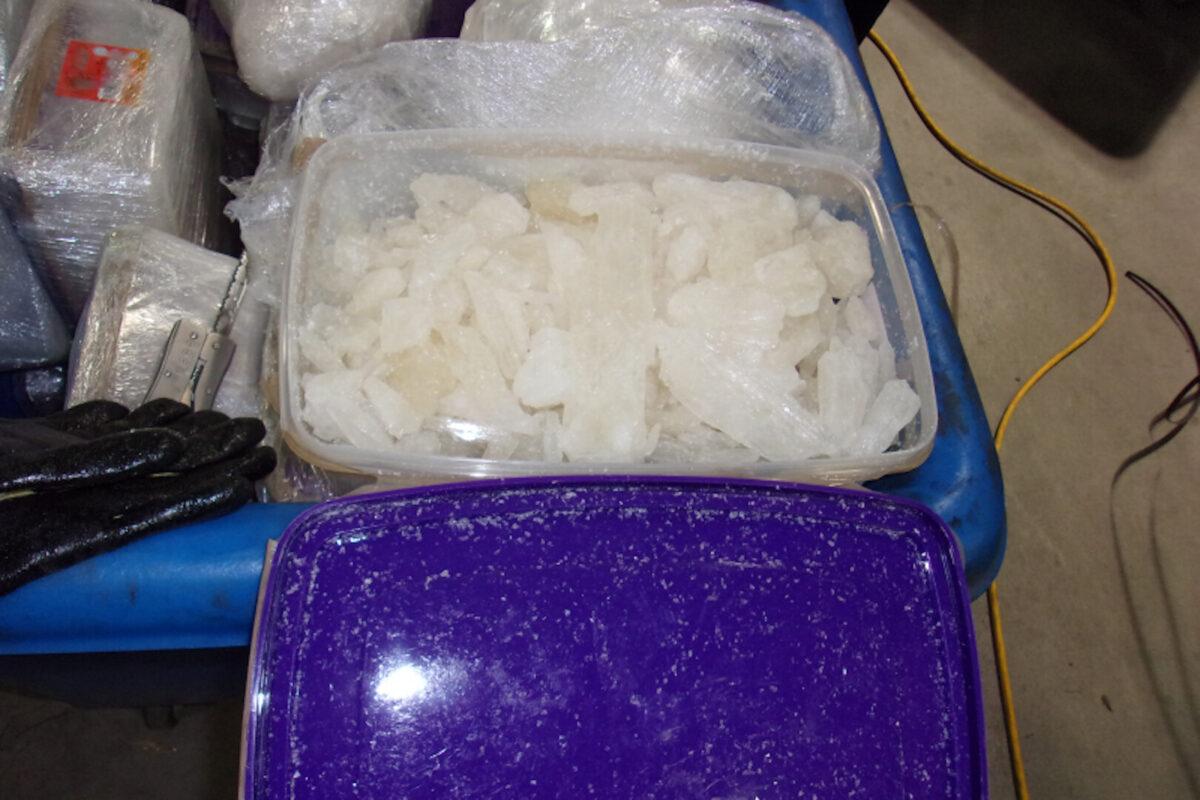 Methamphetamine seized by U.S. Customs and Border Protection (CBP) officers at the Otay Mesa Commercial Facility in San Diego County, Calif., on May 18, 2021. (Courtesy of U.S. Customs and Border Protection)