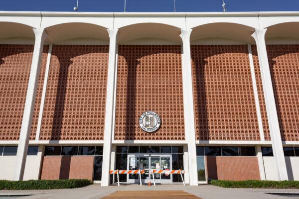 Fullerton City Hall, in Fullerton, Calif., on Nov. 17, 2020. (John Fredricks/The Epoch Times)