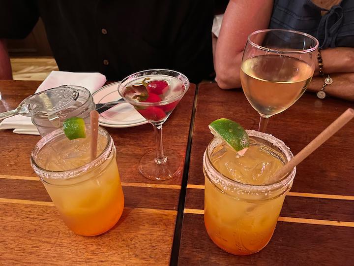 Thirst-quenching drinks at the Palace Grill in Santa Barbara, Calif. (Photo courtesy of Karen Gough)