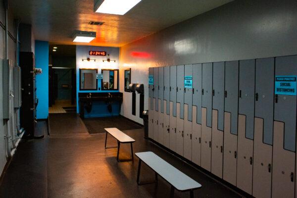 A locker room in a file photo in Tujunga, Calif., on Jan. 5, 2021. (John Fredricks/The Epoch Times)