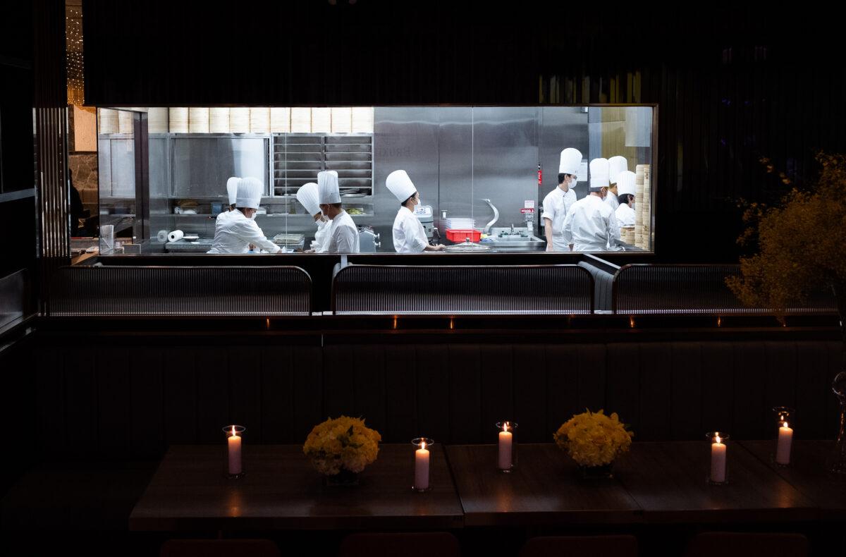 The grand opening of Collage Culinary Experience at South Coast Plaza mall in Costa Mesa, Calif., on Oct. 1, 2021. (John Fredricks/The Epoch Times)