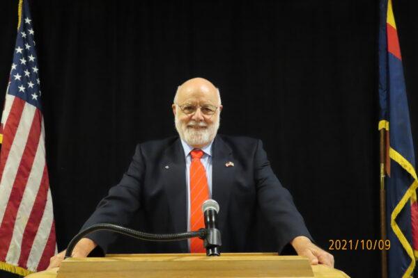 The resolution was proposed by Norman Reece, president of the Solano Republican Assembly. (Rachel Cao/The Epoch Times).