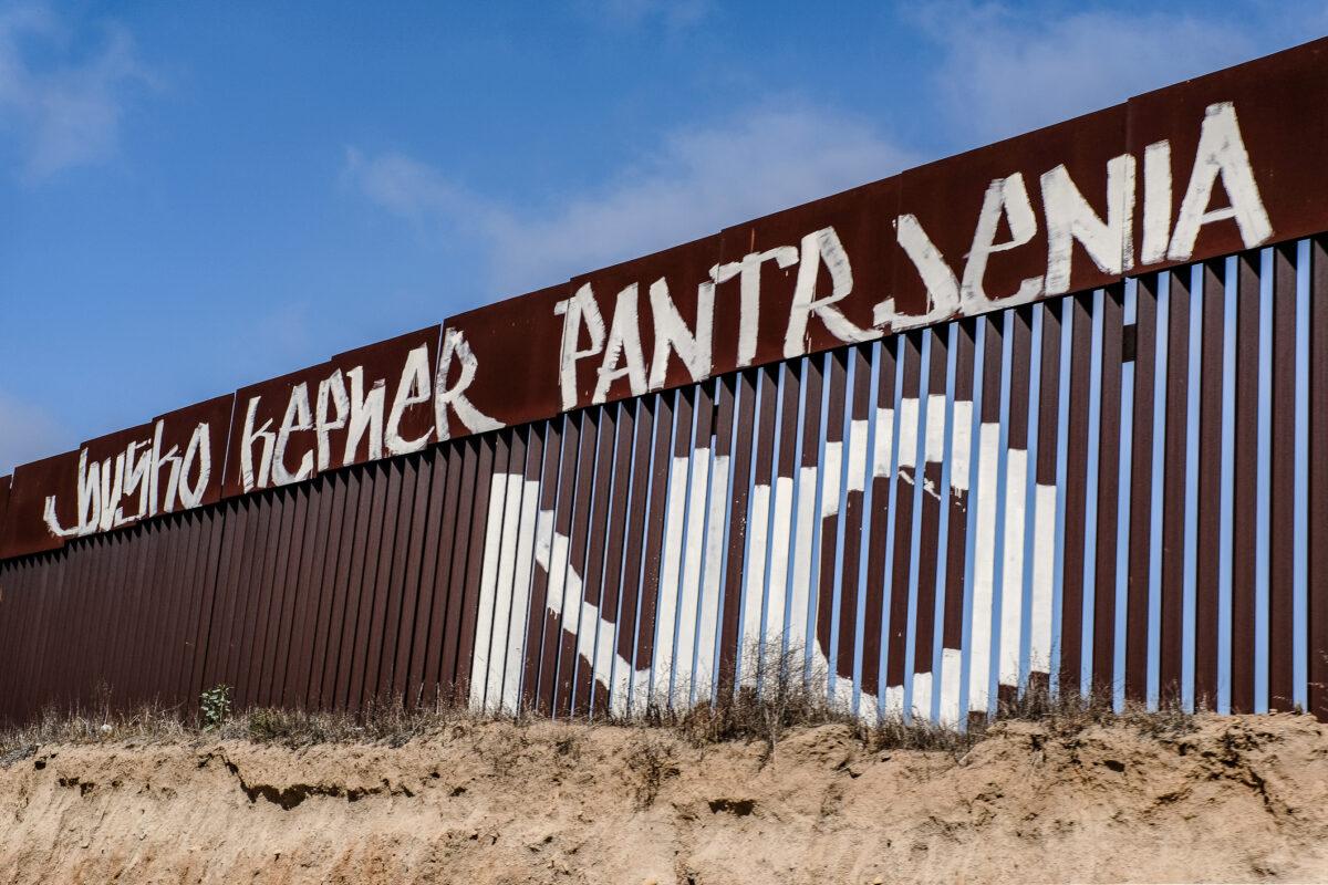 The USA/Mexico border wall in Tijuana, Mexico, on Sept. 10, 2021. (John Fredricks/The Epoch Times)
