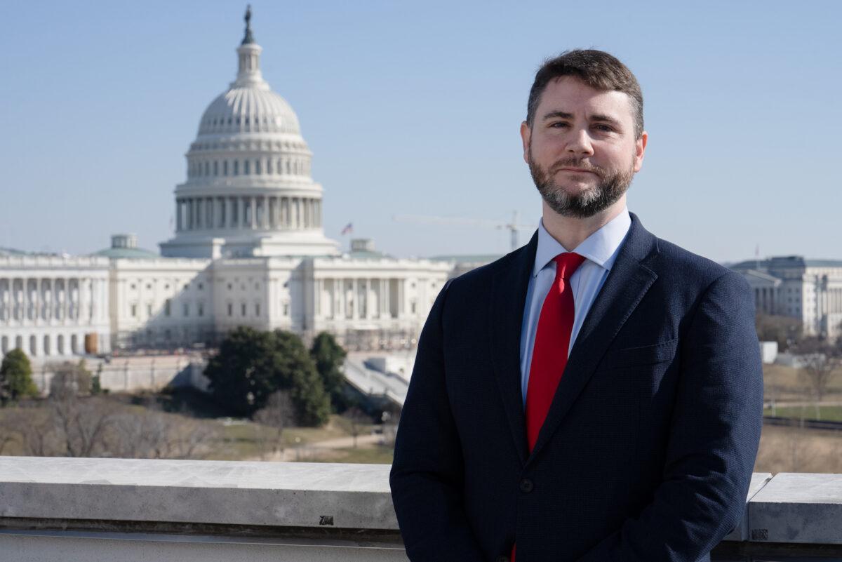 James Lindsay, author of "Race Marxism" and founder of New Discourses, in Washington on Feb. 15, 2022. (Otabius Williams/The Epoch Times)