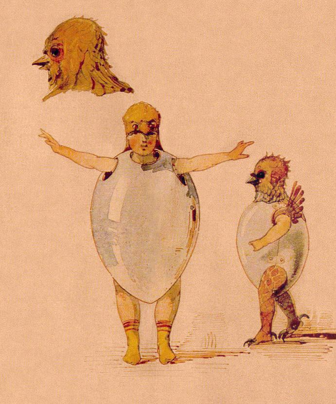 A watercolor sketch of a costume of canary chicks for the ballet "Trilby," circa 1871, by Viktor Hartmann. Institute of Russian Literature (Pushkin House), Academy of Sciences, St. Petersburg. (Public Domain)