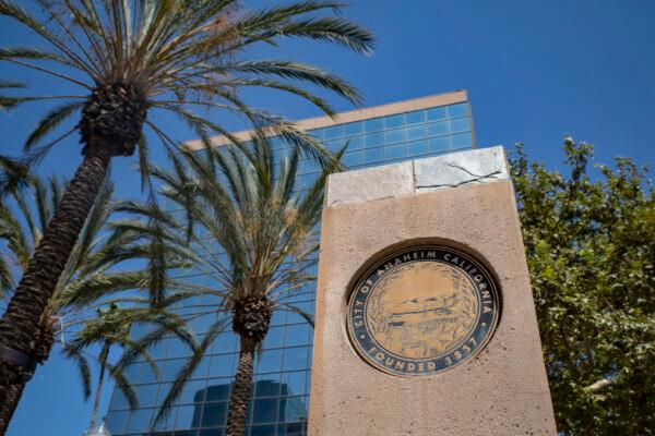 City Hall in Anaheim, Calif., on Aug. 26, 2021. (John Fredricks/The Epoch Times)