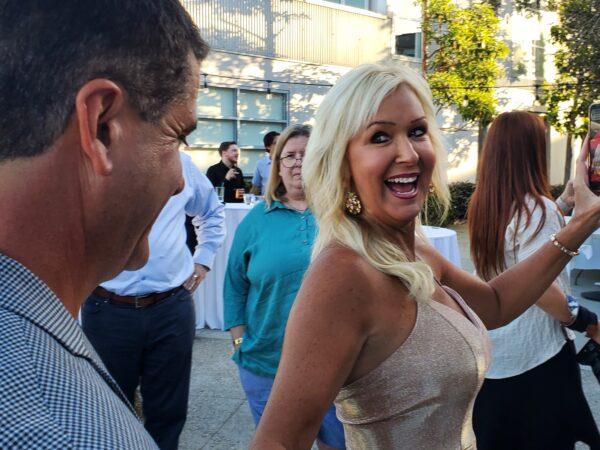 Shawn and Carrie Purdy, parents of Brock Purdy, enter through dock entrance, at the Mr. Irrelevant event at The Cannery restaurant, in Newport Beach, Calif., on June 20, 2022. (Nhat Hoang/The Epoch Times)