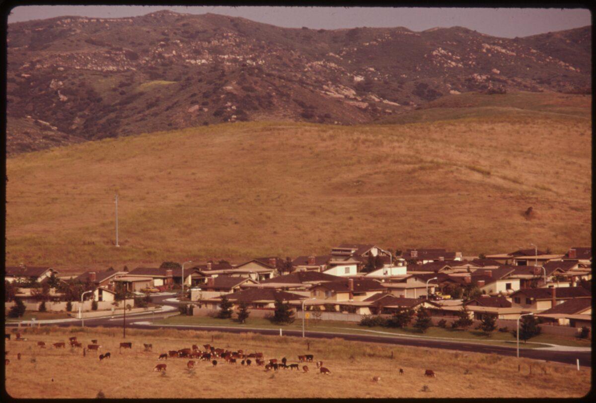 Residential development in the Irvine Ranch area near Newport Beach, Calif., in 1975. (Public Domain)