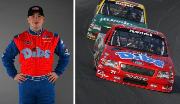 L - Bobby East poses for a photograph at the Daytona International Speedway in Daytona, Fla., on Feb. 9, 2006. (Rusty Jarrett/Getty Images); R - Bobby East drives the #21 car during NASCAR practice in Sparta, Ky., on July 7, 2006. (Joe Robbins/Getty Images for NASCAR)