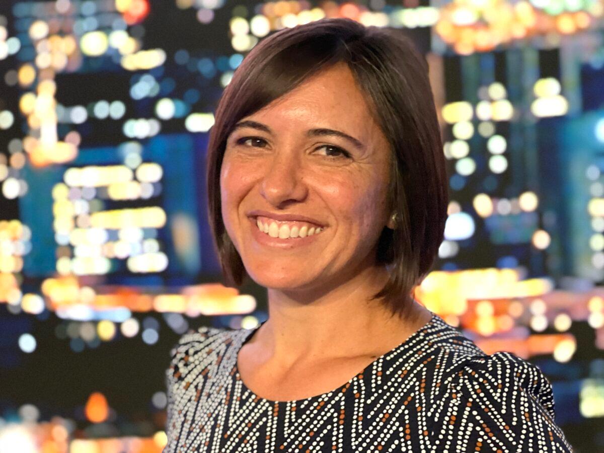 Kelly Schenkoske, a critic of community schools, appeared recently on Gina Gleason's "Real Impact" podcast. (Brad Jones/The Epoch Times)