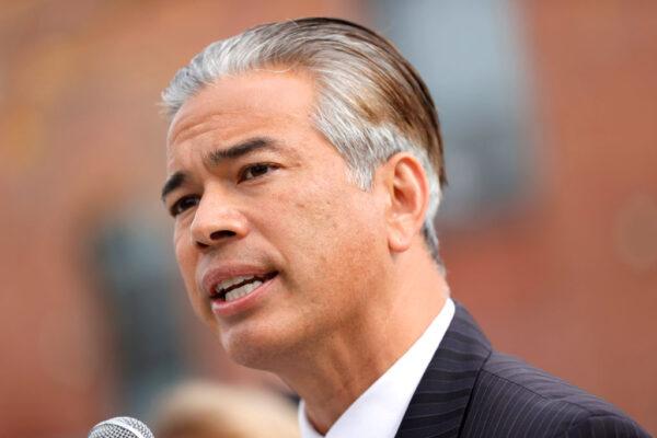 California Attorney General Rob Bonta speaks during a news conference in San Francisco on Nov. 15, 2021. (Justin Sullivan/Getty Images)