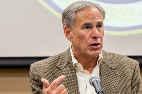 Texas Gov. Greg Abbott speaks at a news conference in Beaumont, Texas, on Oct. 17, 2022. (Brandon Bell/Getty Images)