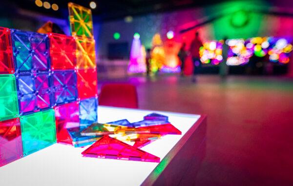 Children enjoy the activities at the Discovery Cube children's science museum in Santa Ana, Calif., on Dec. 16, 2022. (John Fredricks/The Epoch Times)