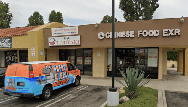 Restaurants Chinese Food Express at 2413 S. Fairview Street and Yogi's Teriyaki in Santa Ana. (Screenshot via Google Street View)