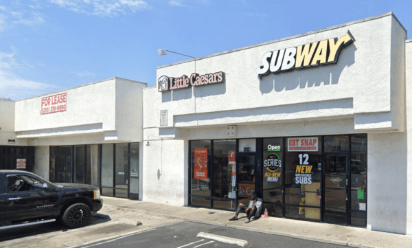 Little Caesar's Pizza at 1442 S. Bristol Street in Santa Ana. (Screenshot via Google Street View)