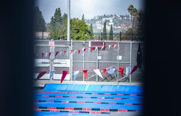 The pool area of Tustin High School in Tustin, Calif., on Jan. 5, 2023. (John Fredricks/The Epoch Times)
