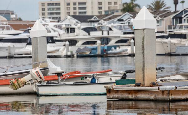A public pier at the harbor in Newport Beach, Calif., on Jan. 12, 2023. (John Fredricks/The Epoch Times)