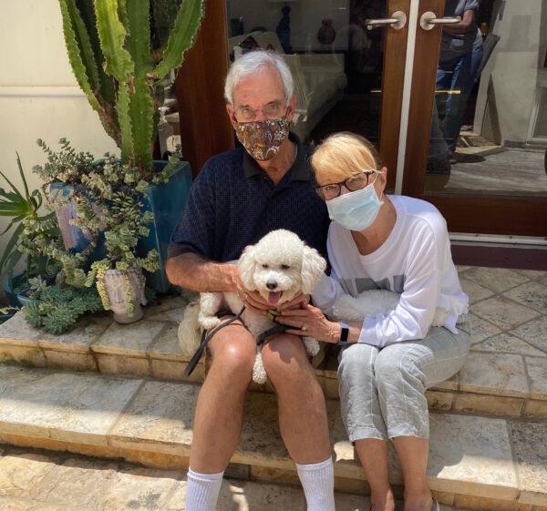 A dos is adopted after graduating from the Cell Dog program. (Courtesy of Cell Dogs)