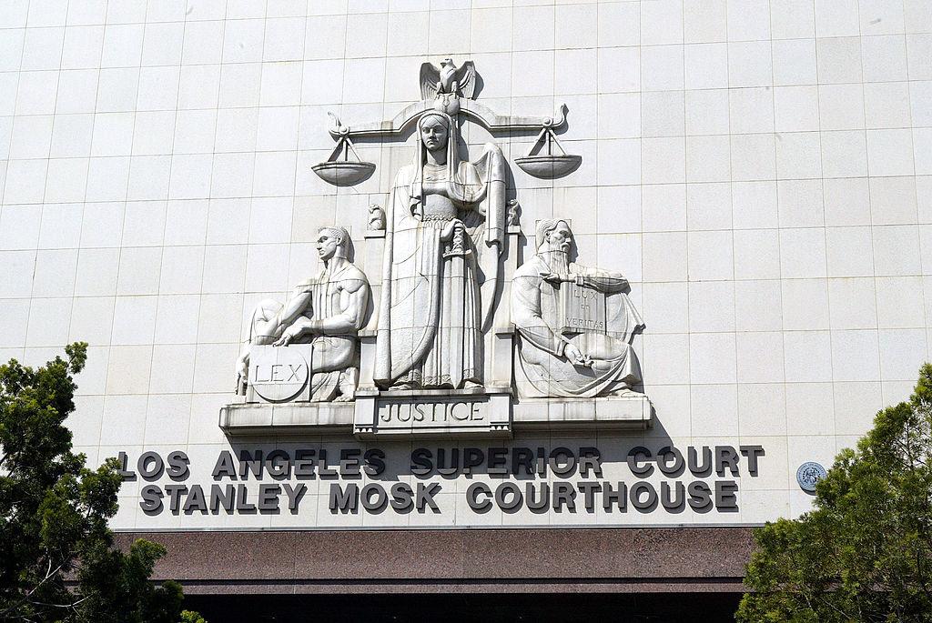 Los Angeles Superior Court Stanley Mosk Courthouse is shown in Los Angeles Hills, Calif., on March 2, 2004. (Frazer Harrison/Getty Images)