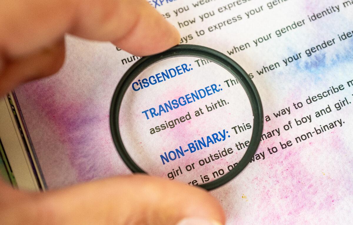 A children's book on gender in Irvine, Calif., on Sept. 7, 2022. (John Fredricks/The Epoch Times)