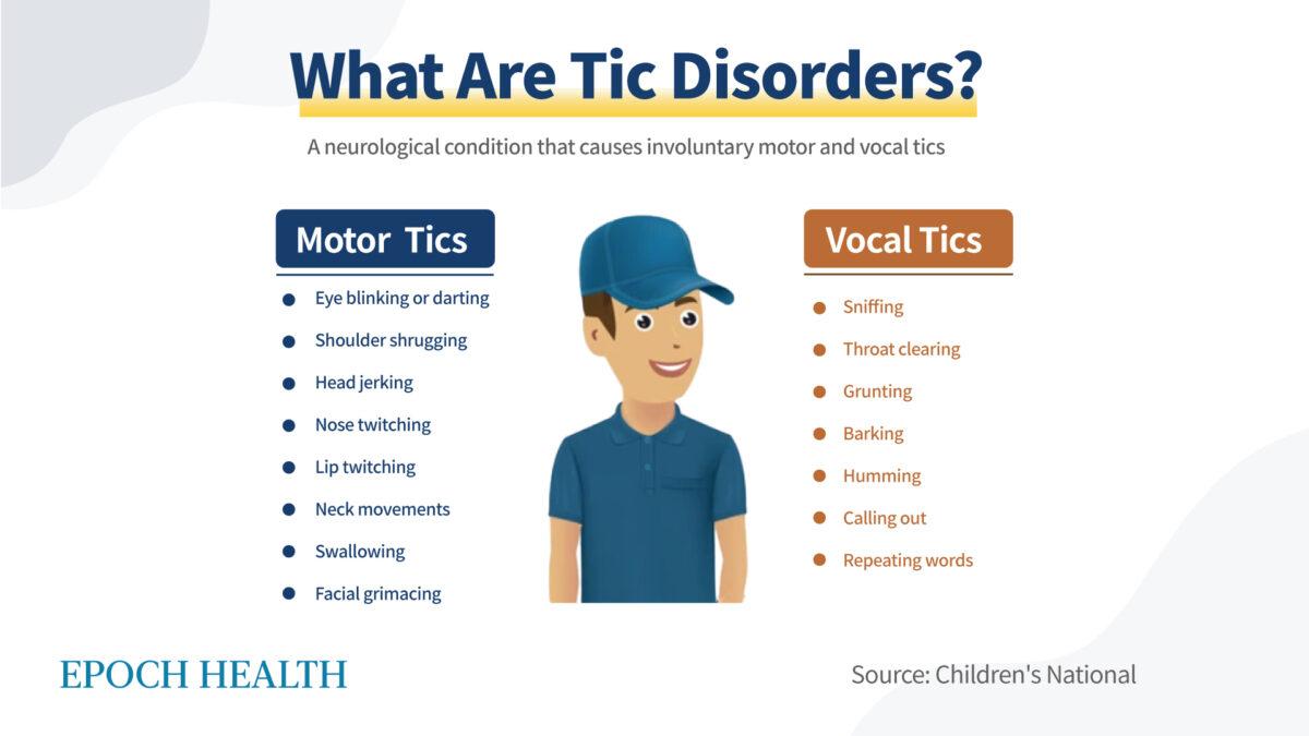 Tic disorders have a variety of motor and vocal symptoms. (The Epoch Times)