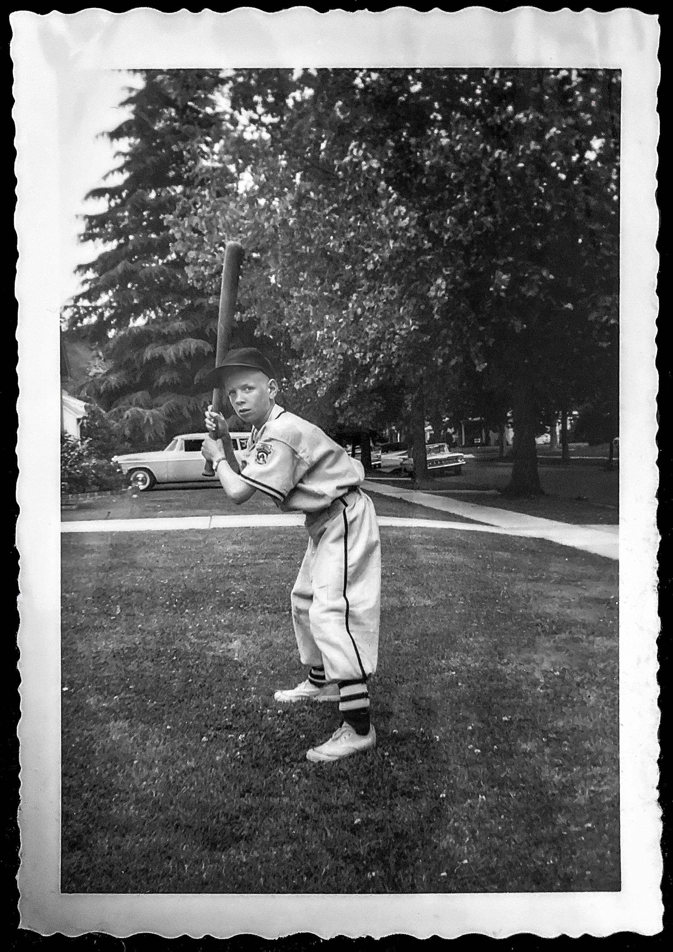 The writer several years younger than when he and his baseball buddies bicycled to the wretched waterfront. (Maria Coulson)