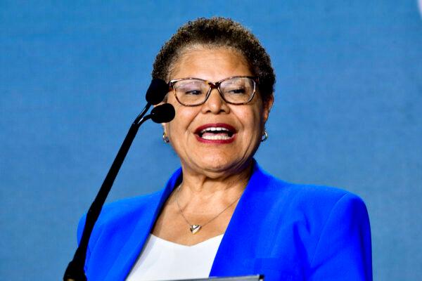 Los Angeles Mayor, Karen Bass attends the 2023 Milken Institute Global Conference at The Beverly Hilton in Beverly Hills, Calif., on May 01, 2023. (Jerod Harris/Getty Images)