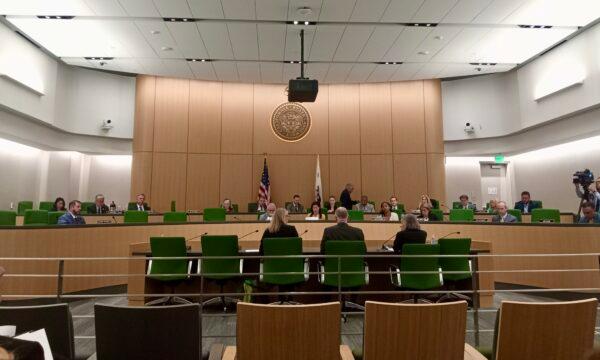 California lawmakers meet at a fentanyl overdose prevention panel at the first-ever hearing of the new Select Committee on Fentanyl, Opioid Addiction, and Overdose Prevention joined by two Assembly committees—public safety and health in Sacramento on May 23, 2023. (Travis Gillmore/The Epoch Times)