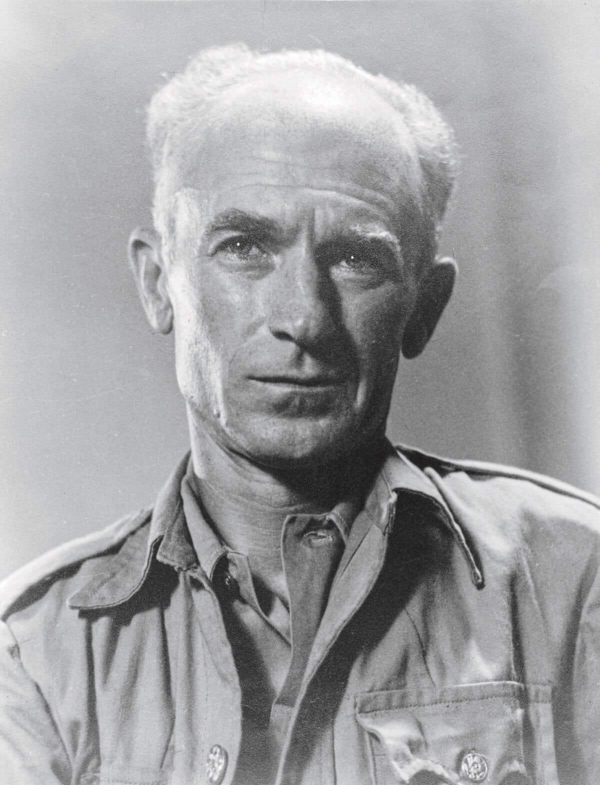 Portrait of journalist Ernie Pyle, photographed by Milton J. Pike on May 16, 1945. (Public Domain)