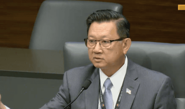 Orange County Board of Supervisors Vice Chairman Andrew Do speaks during a board meeting in Santa Ana, Calif., on June 6, 2023. (Screenshot via Orange County Board of Supervisors)