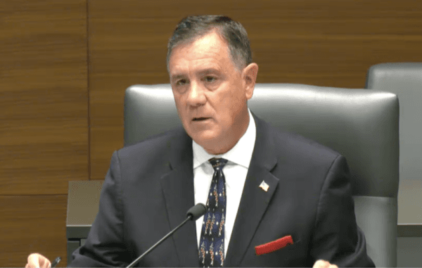 Orange County Board of Supervisors Chairman Donald Wagner speaks during a board meeting in Santa Ana, Calif., on June 6, 2023. (Screenshot via Orange County Board of Supervisors)