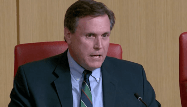 California State Sen. Scott Wilk, R-Santa Clarita, speaks at a hearing in Sacramento, Calif., on June 13, 2023. (California State Senate Judiciary Committee/Screenshot via The Epoch Times)