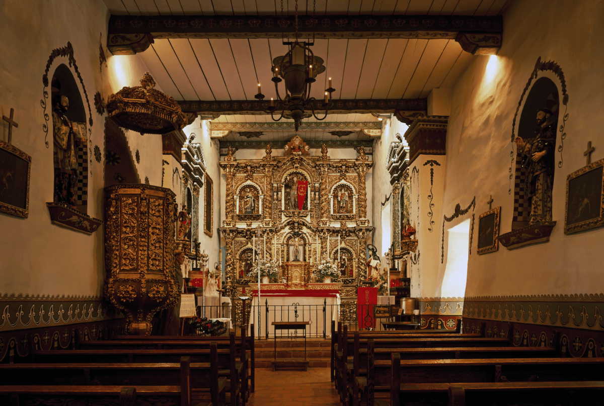 Sanctuary at California's most famous mission, in San Juan Capistrano, Calif. (Public Domain)