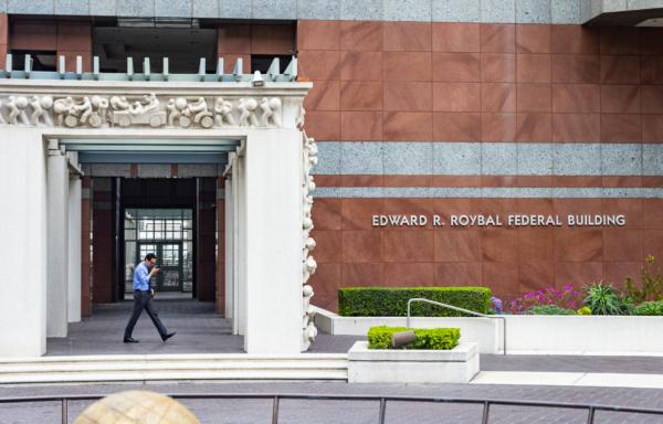 The Edward R. Roybal Federal Building in Los Angeles on June 1, 2023. (John Fredricks/The Epoch Times)